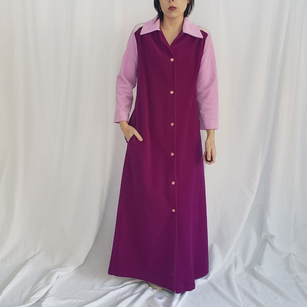 70s Vanity Fair Purple Fleece Robe